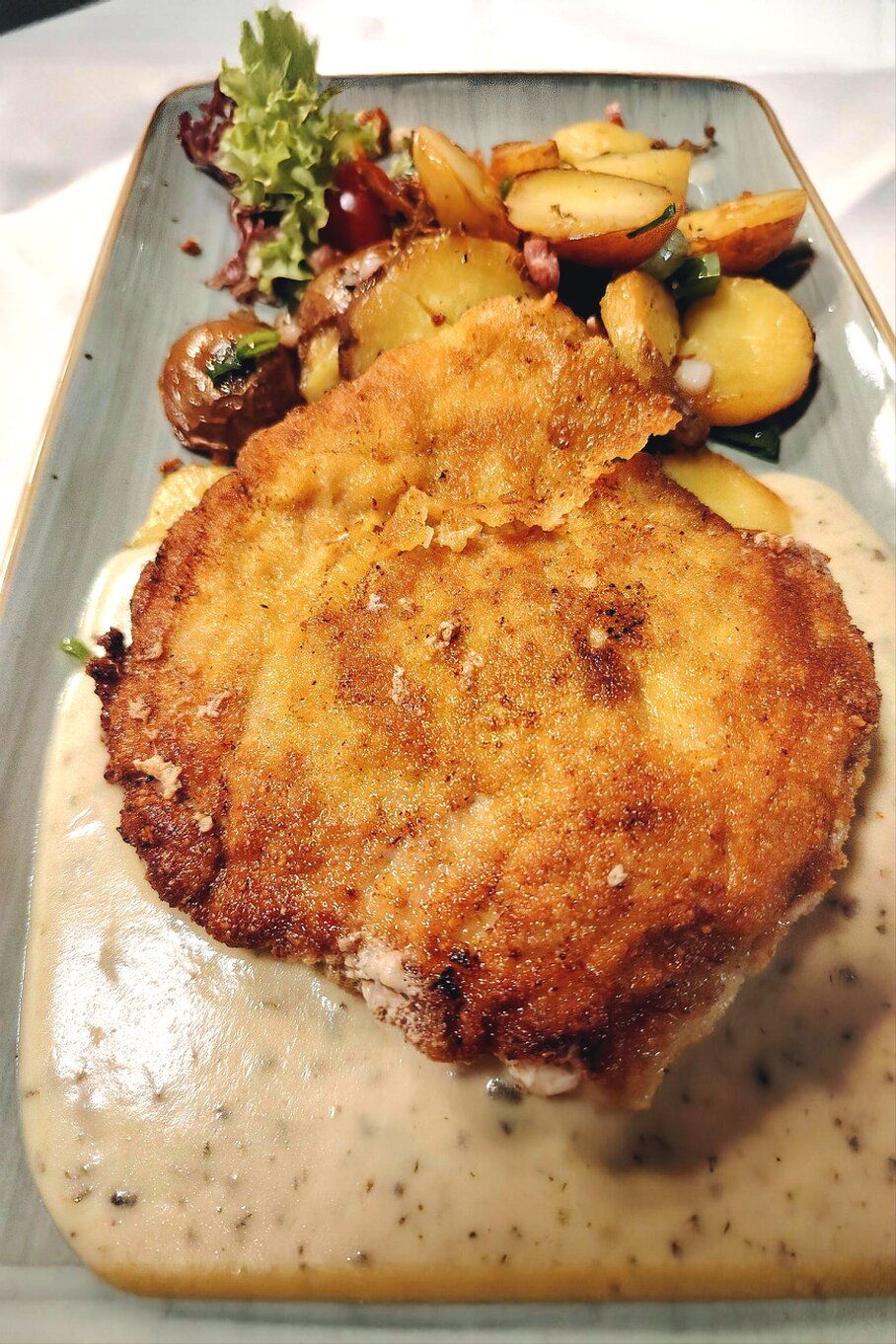 Vegetarische Cordon-bleu-Variante mit Kräutern